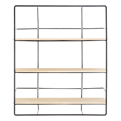 Brixton Wood 3 Tier Wall Shelf