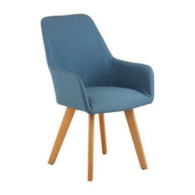 Blue Dining Chair with Angular Legs | Stockholm