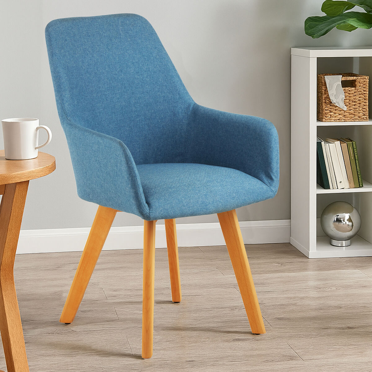 Blue Dining Chair with Angular Legs | Stockholm