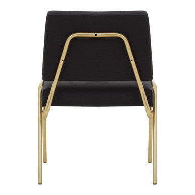 Lexa Black Linen Chair