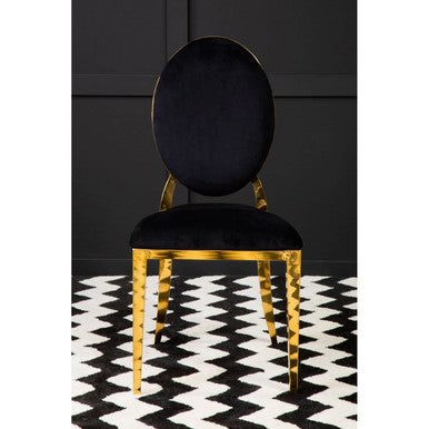 Sarita Stackable Gold Finish Dining Chair