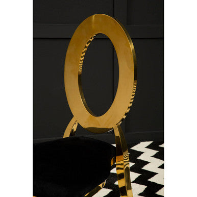 Sarita Stackable Gold Frame Dining Chair