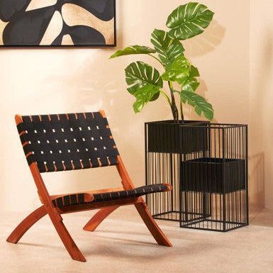 Emilio Black Woven Chair