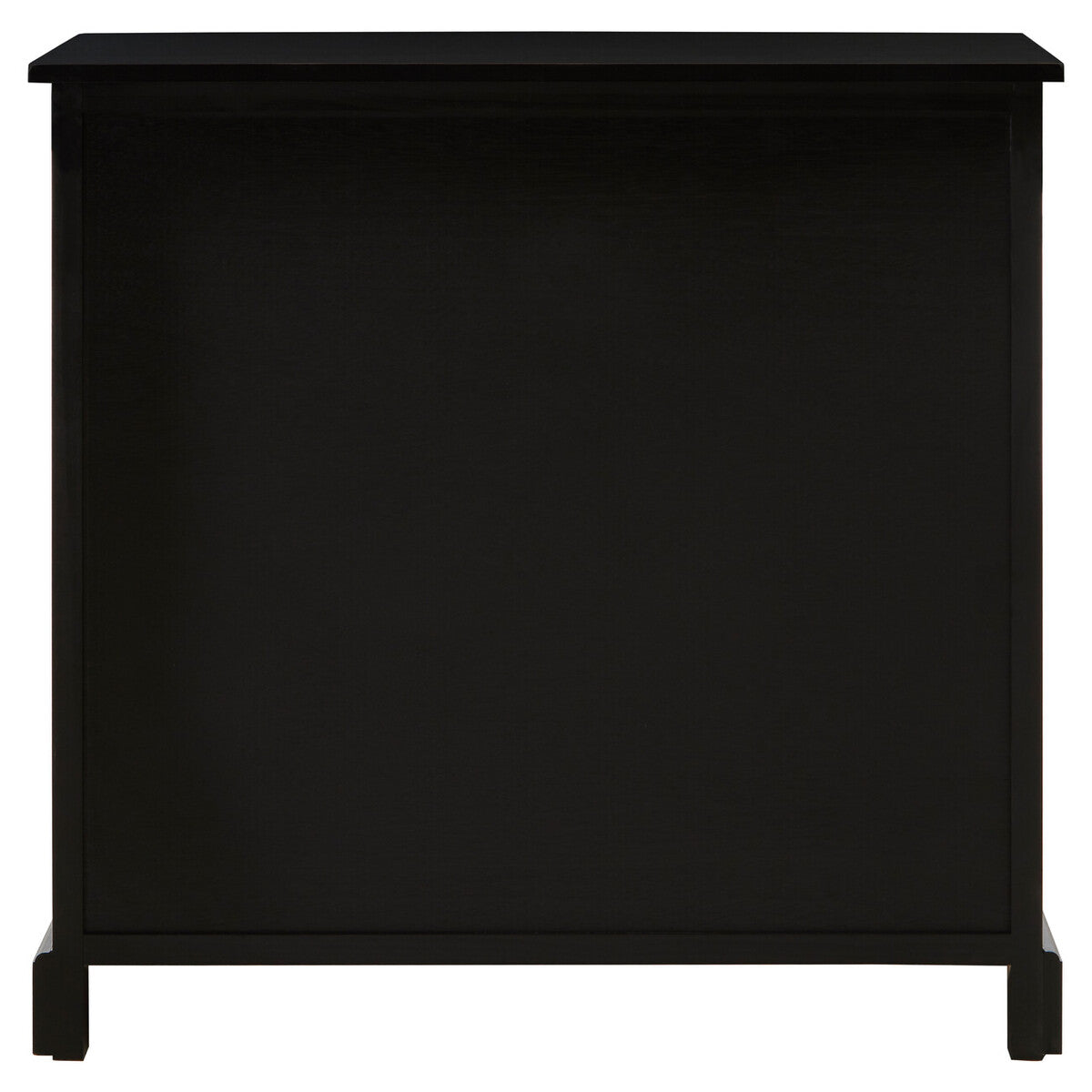 Heritage Black Wooden and Rattan 2 Door Sideboard with Drawers