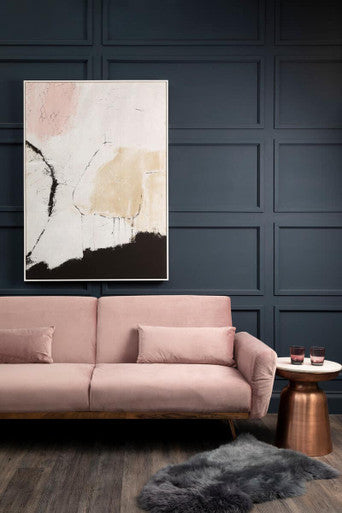 Pink Velvet Sofa Bed, Hatton