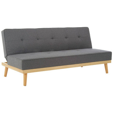 Stockholm Grey Linen 3 Seater Sofa Bed