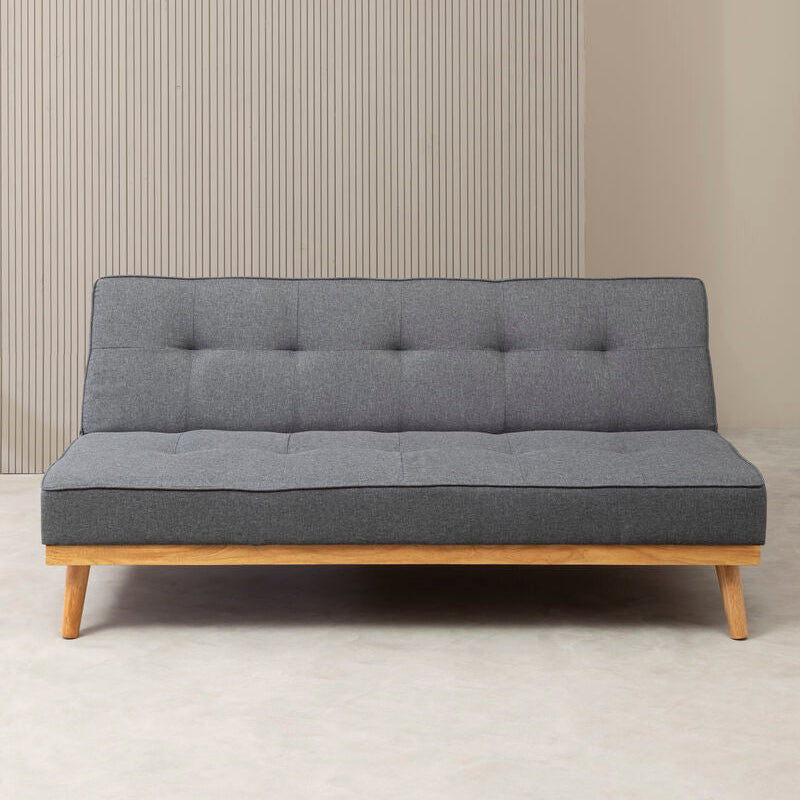 Stockholm Grey Linen 3 Seater Sofa Bed