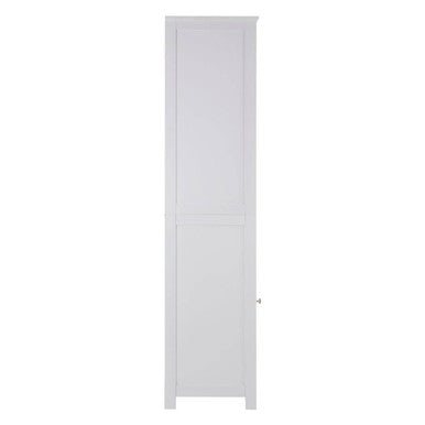 Portern White Wooden Tall Cabinet
