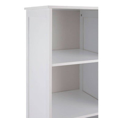 Portern White Wooden Tall Cabinet