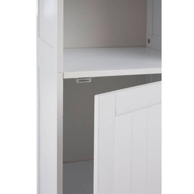 Portern White Wooden Tall Cabinet