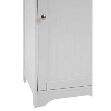 Portern White Wooden Tall Cabinet