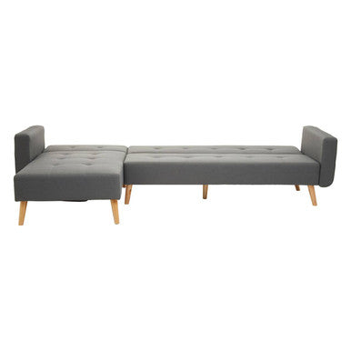 Grey Linen Corner Sofas Bed, Hansa Hagen