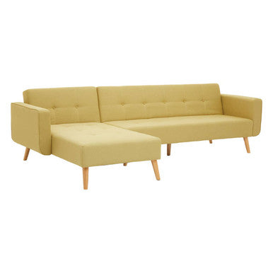 Olive Linen Corner Sofas Bed, Hansa Hagen