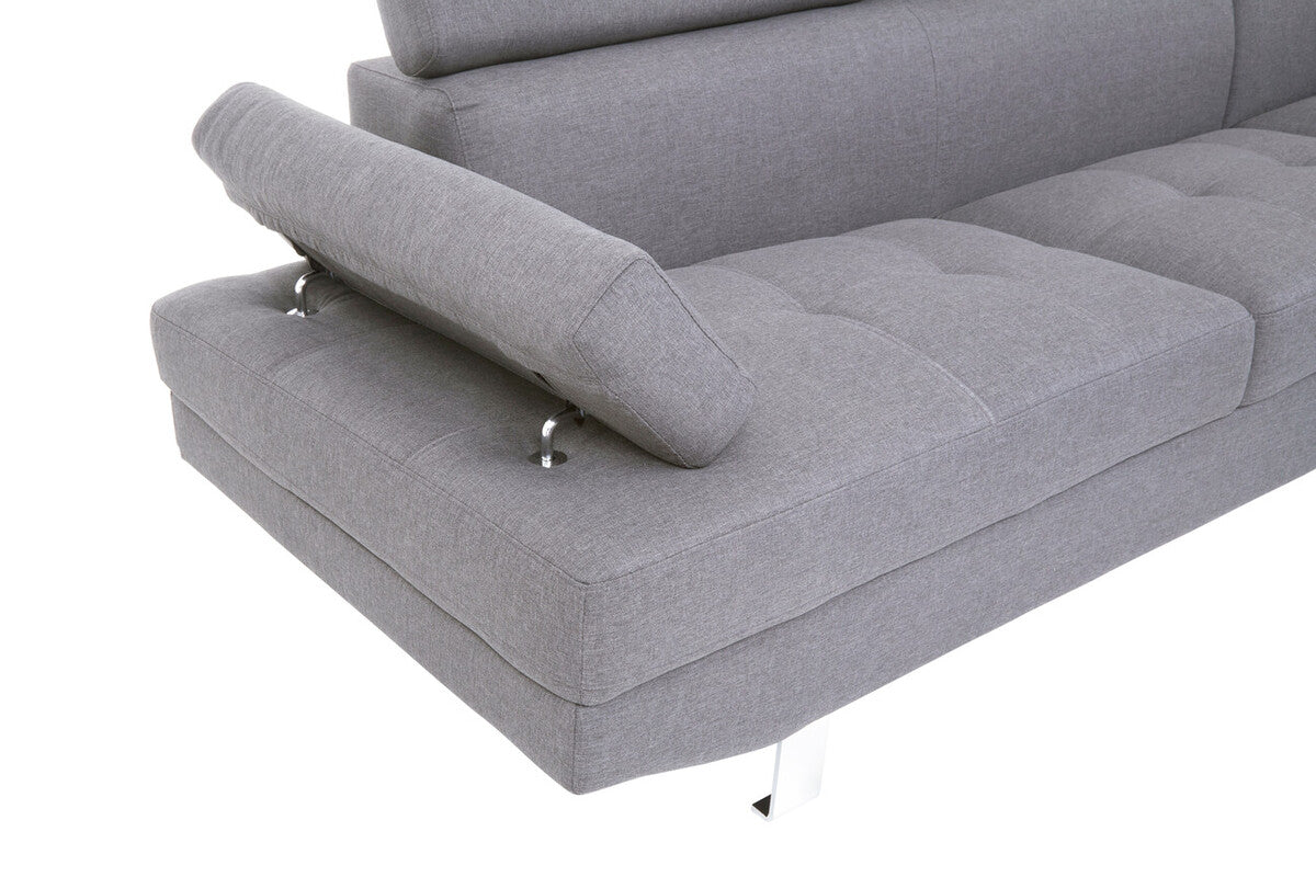 Grey Linen Corner Sofas, Hanover