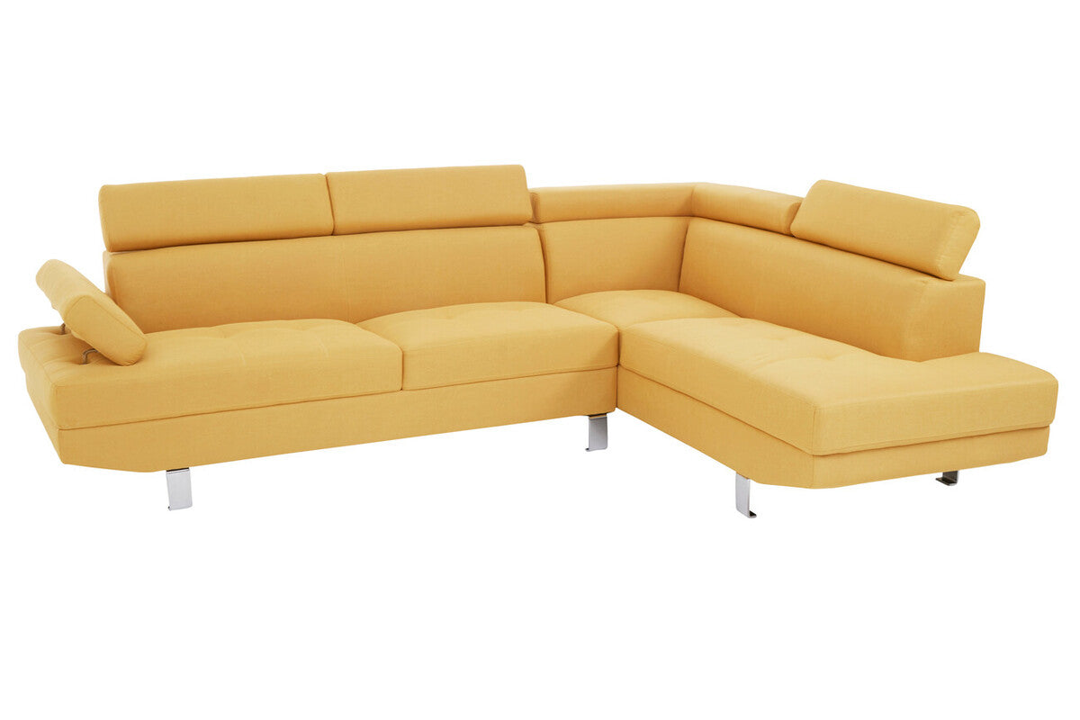 Ochre Linen Corner Sofas, Hanover