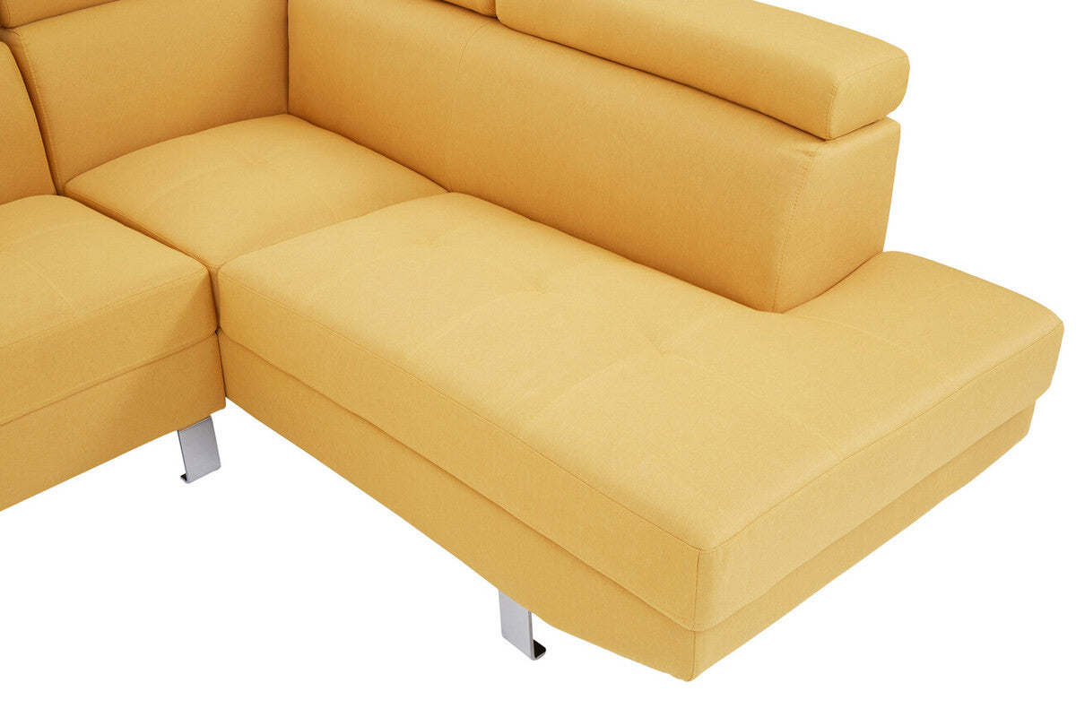 Ochre Linen Corner Sofas, Hanover