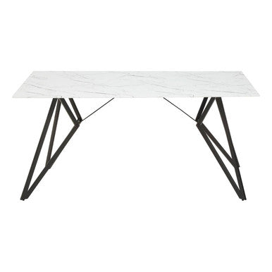 Weston Marble Effect Dining Table With 6 Chairs Set