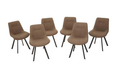 Westford Brown Dining Table with 6 Chairs Set