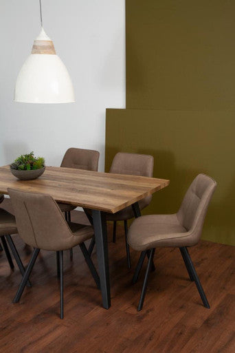 Westford Brown Dining Table with 6 Chairs Set