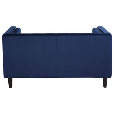 2 Seater Midnight Blue Velvet Sofa, Felisa