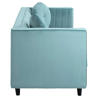 3 Seater Pastel Green Velvet Sofa, Farah