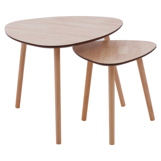 Rostok Natural Wood Set of 2 Nesting Tables