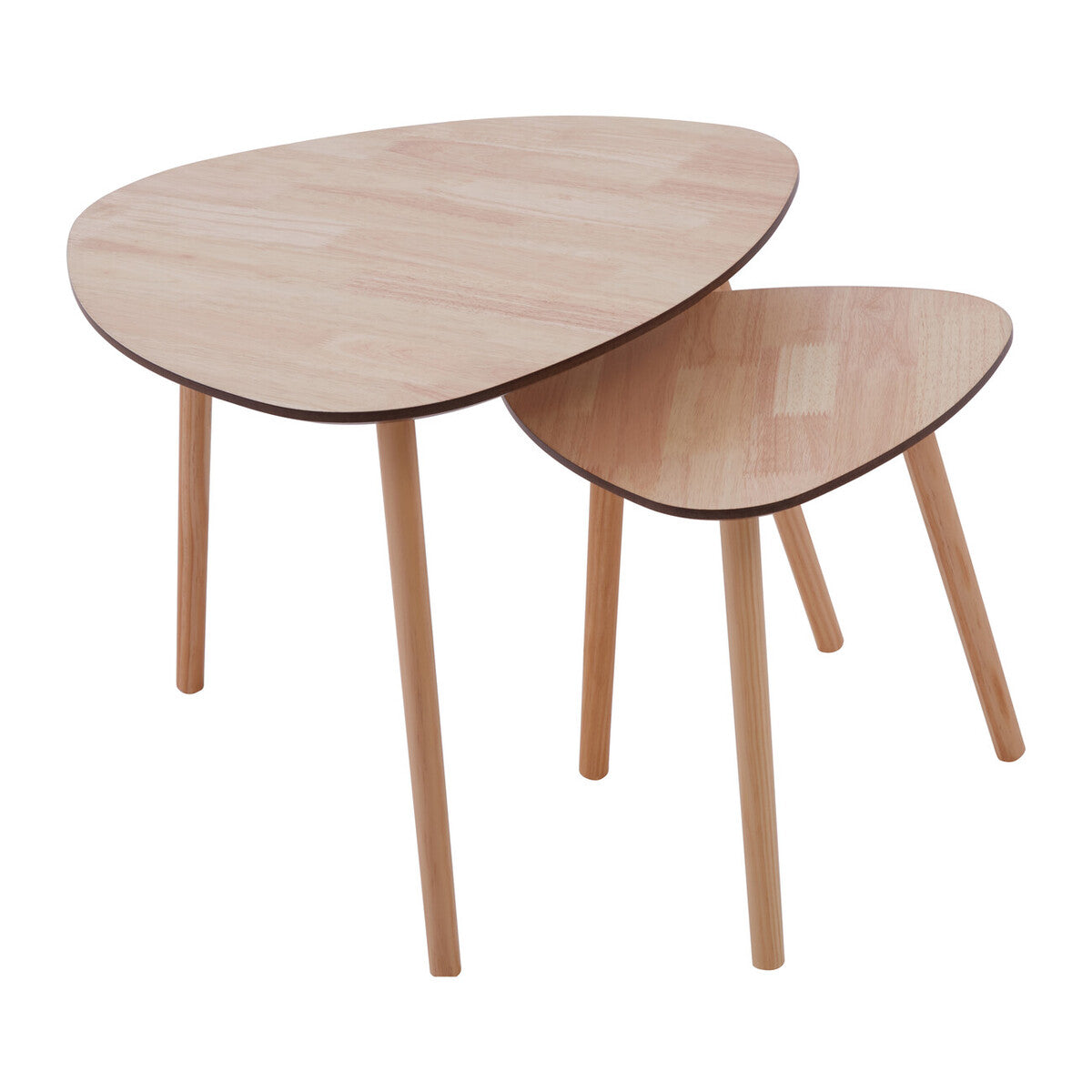 Rostok Natural Wood Set of 2 Nesting Tables