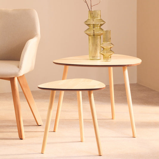 Rostok Natural Wood Set of 2 Nesting Tables