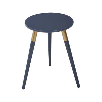 Nostra Dark Grey and Gold Finish Round Side Table