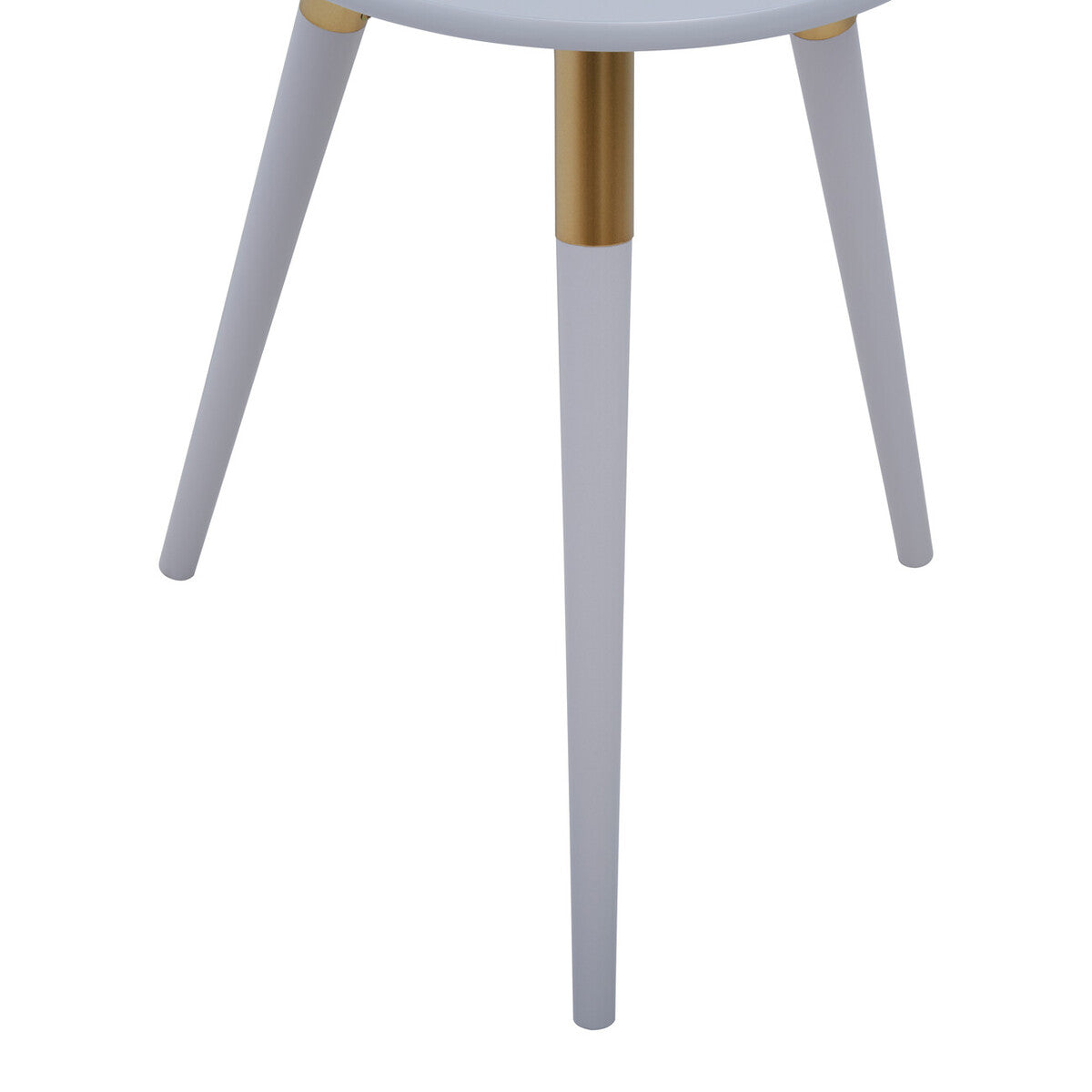 Nostra Light Grey and Gold Finish Round Side Table