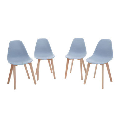 Varberg Grey Dining Table with 4 Chairs Set