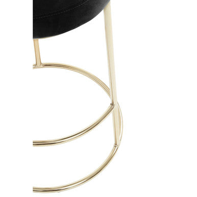 Manhattan Black Velvet Bar Stool