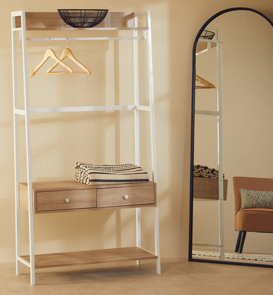 Bradbury Natural Oak Effect Open Wardrobe