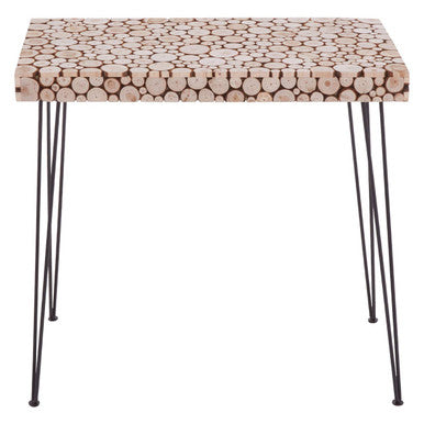 Black and Natural Console Table with Wood Top | Lacuna