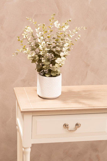 Heritage Ivory and Natural Wooden 2 Drawer Console Table with Lower Shelf