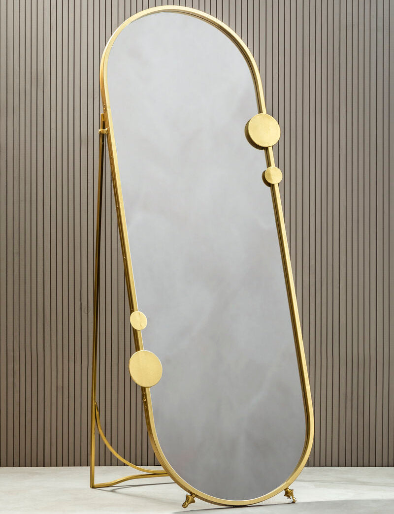 Farran Gold Finish Floor Mirror