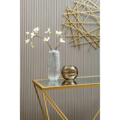 Farran Gold Finish Mirrored Top Console Table