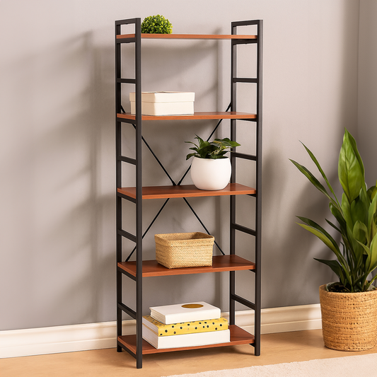 Laxton 5 Tier Red Pomelo Shelf Unit