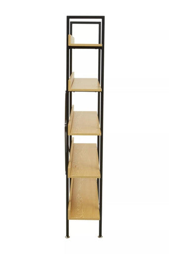 Laxton 5 Tier Light Oak Effect Shelving Unit