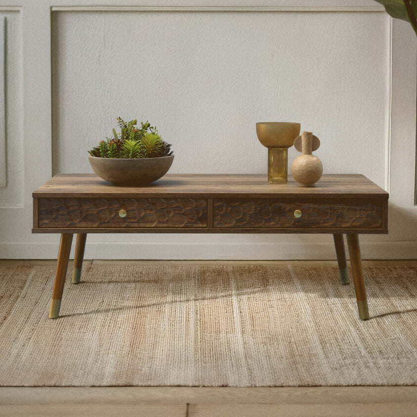 Frida Wood Effect 2 Drawer Coffee Table