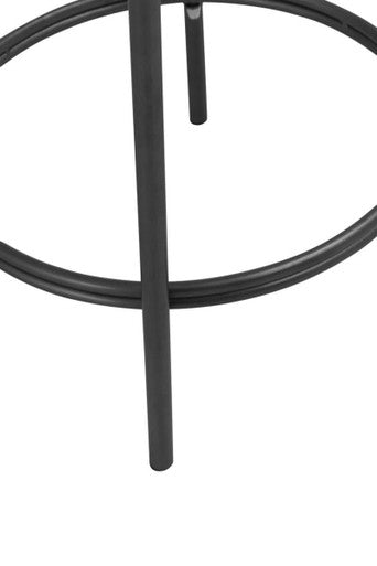 Black Metal Frame Open Design Two Tier Side Table with Antique Mirrored Top, Xania