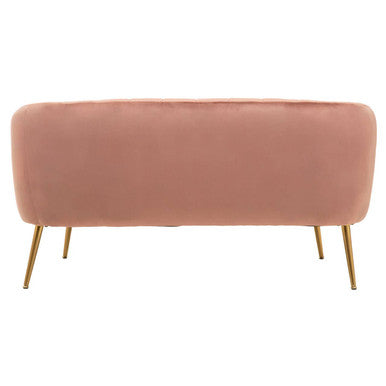 2 Seater Pink Velvet Sofa, Larissa
