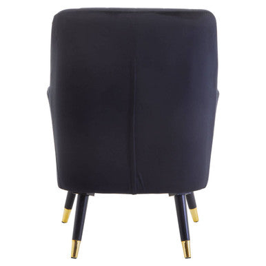 Loretta Black Velvet Accent Chair