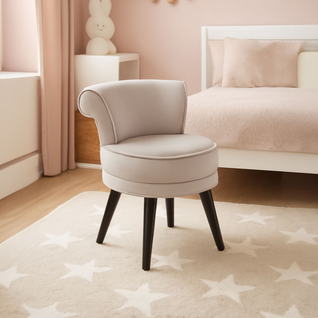 Loretta Mink Velvet Kids Chair