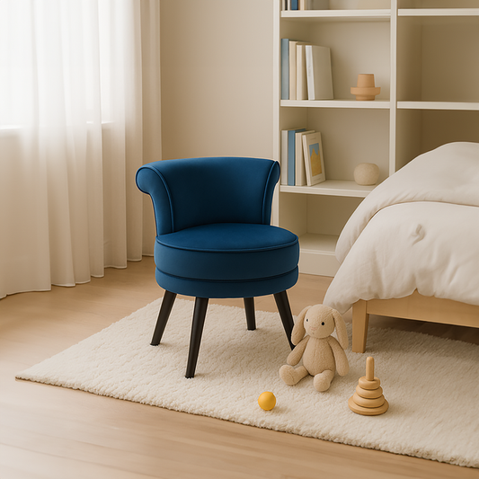 Kids Loretta Midnight Velvet Chair