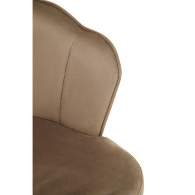 Tian Mink Velvet Scalloped Dining Chair