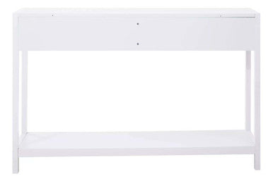 White Wooden Console Table with Rattan 2 Drawers | Sherman