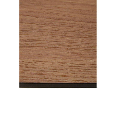 Natural Wood Effect Top Dining Table with Gold Hairpin Metal Base, Veneto
