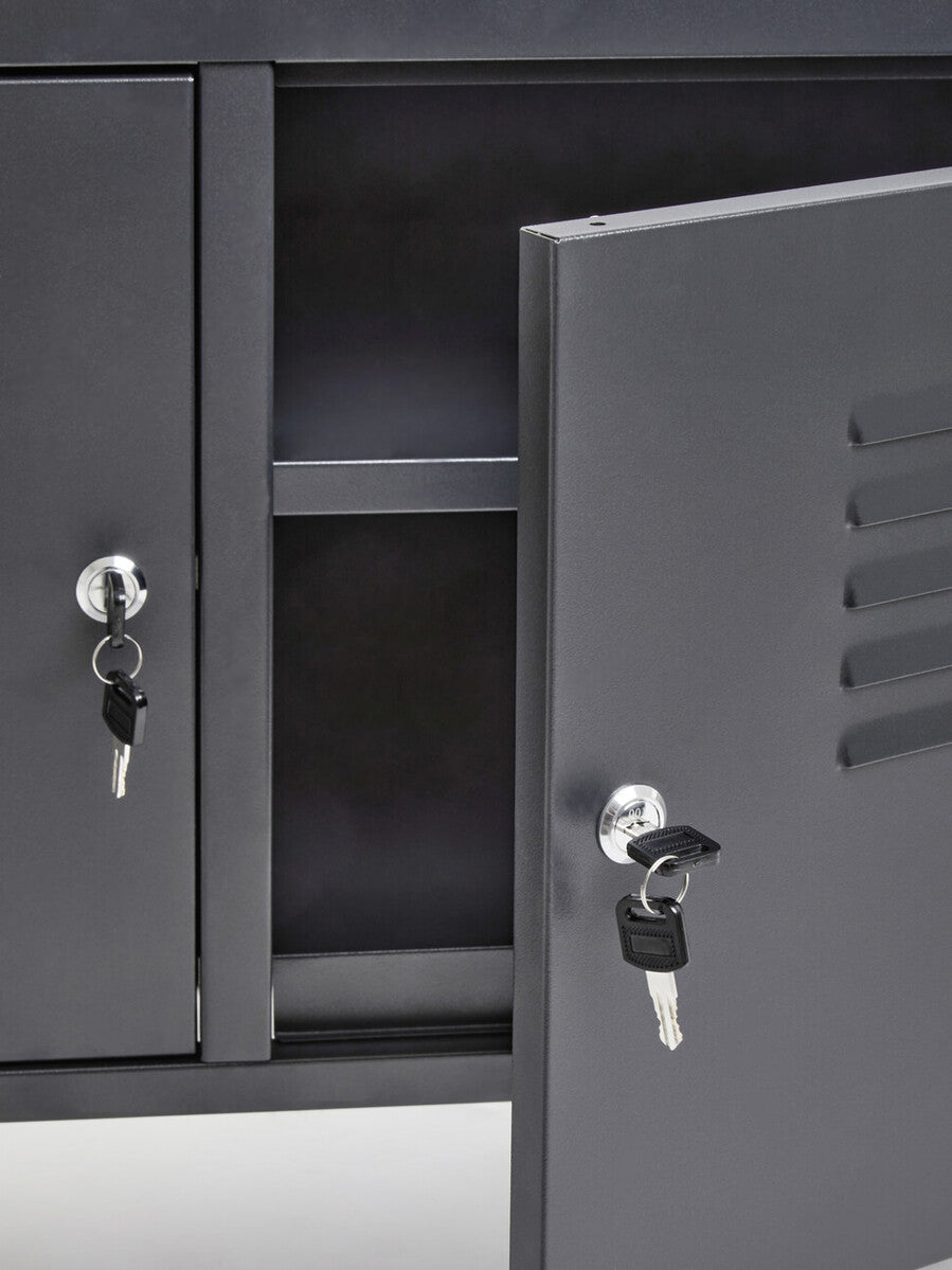 Academy Two Door Grey Locker Cabinet