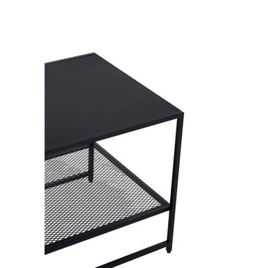 Acero Black Metal Square Side Table